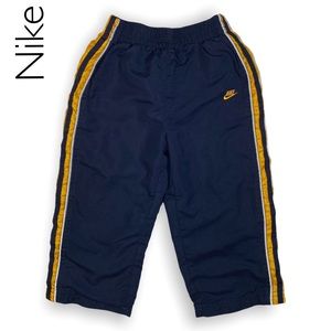 Nike Baby Vintage Navy Yellow Striped Sweatpants Size 18 Month